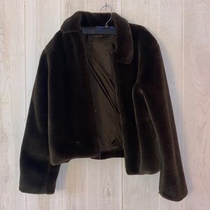 Brown fur coat!
